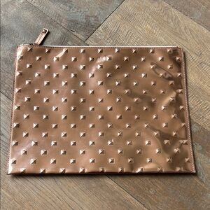 Ela Rose Gold Studded Editor’s Pouch Clutch